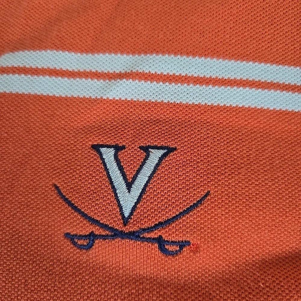 Tommy Hilfiger Shirt Mens XL Orange University Of Virginia Cavaliers Polo Sports